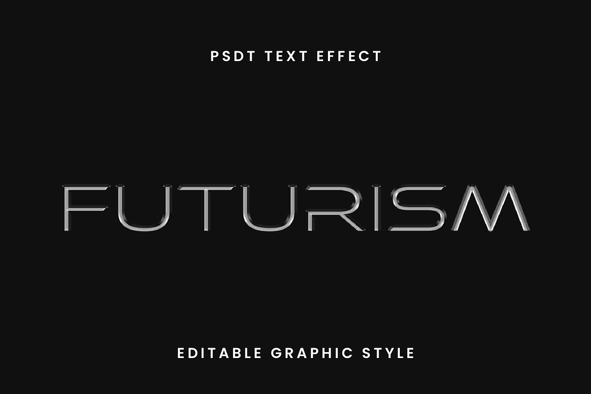 Glossy Chrome Minimal Text Effect
