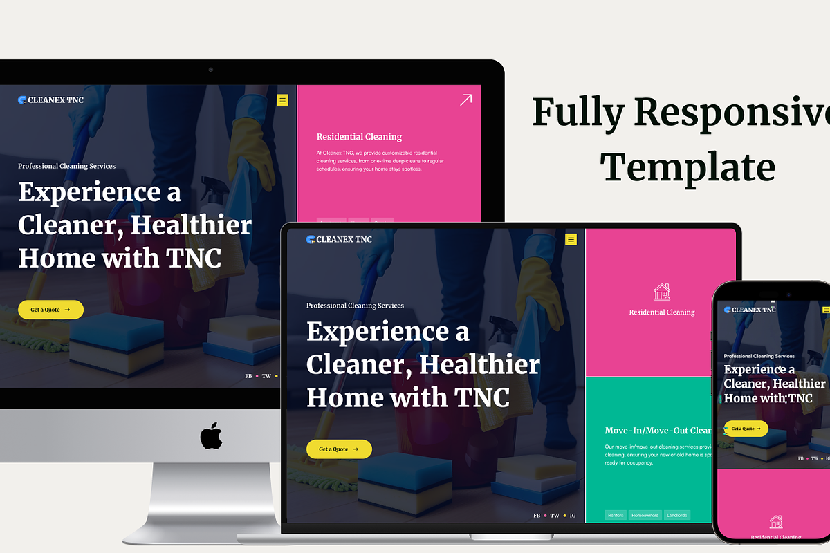 CLEANEX - Cleaning Services Template preview 2