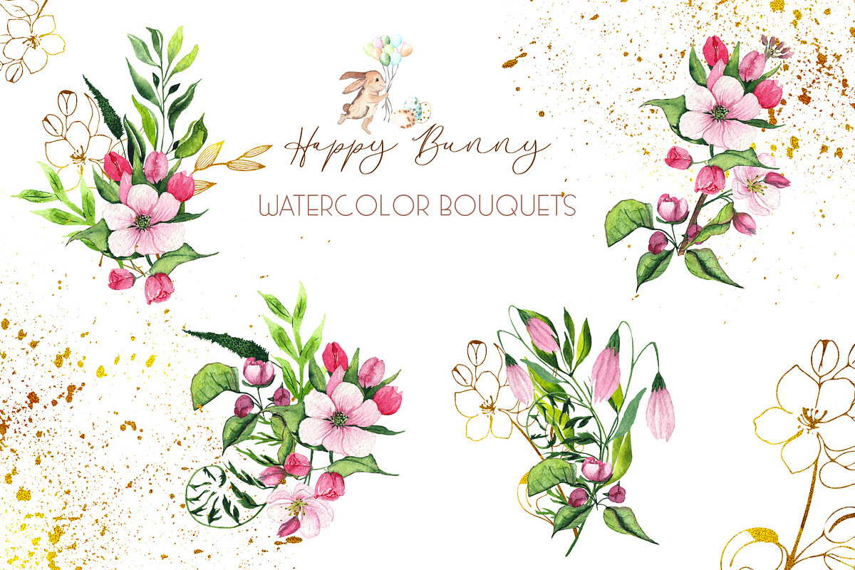 Easter Bunny. Watercolor collection, an Object Graphic by Ana-Sakuta (Photo 2 of 27)