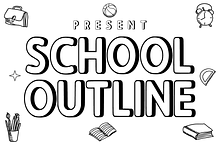 School Outline - Playful School Font