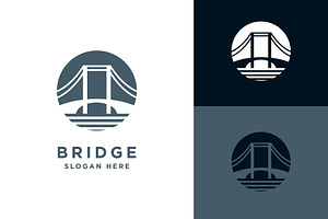 Modern Bridge Building Logo Design