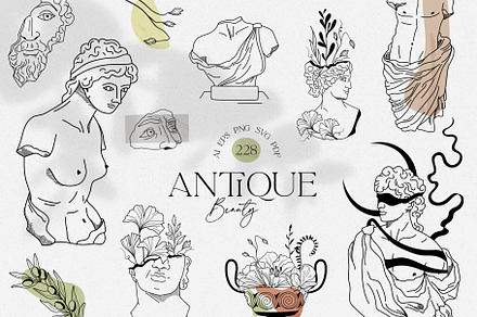 Antique greek beauty - designs kit, a Person Illustration by My Space Garden