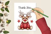 Quirky Funny Christmas Reindeer Png, an Illustration by Creative Art (Thumbnail 3 of 4)