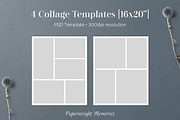 4 16x20 Collage Template PSD, a Templates & Theme by Paperweight Memories (Thumbnail 2 of 5)