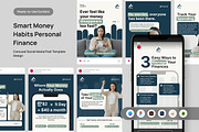 Smart Money Habit Financial Carousel, a Social Media Template by productype1 (Thumbnail 1 of 5)