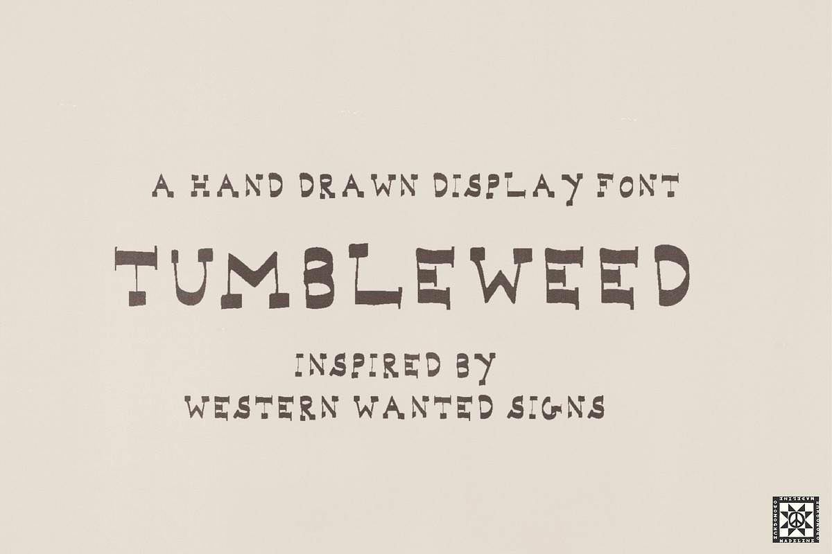 Tumbleweed Hand Drawn Western Font, a Handwritten Font by Madeline ODonoghue Design (Photo 2 of 6)