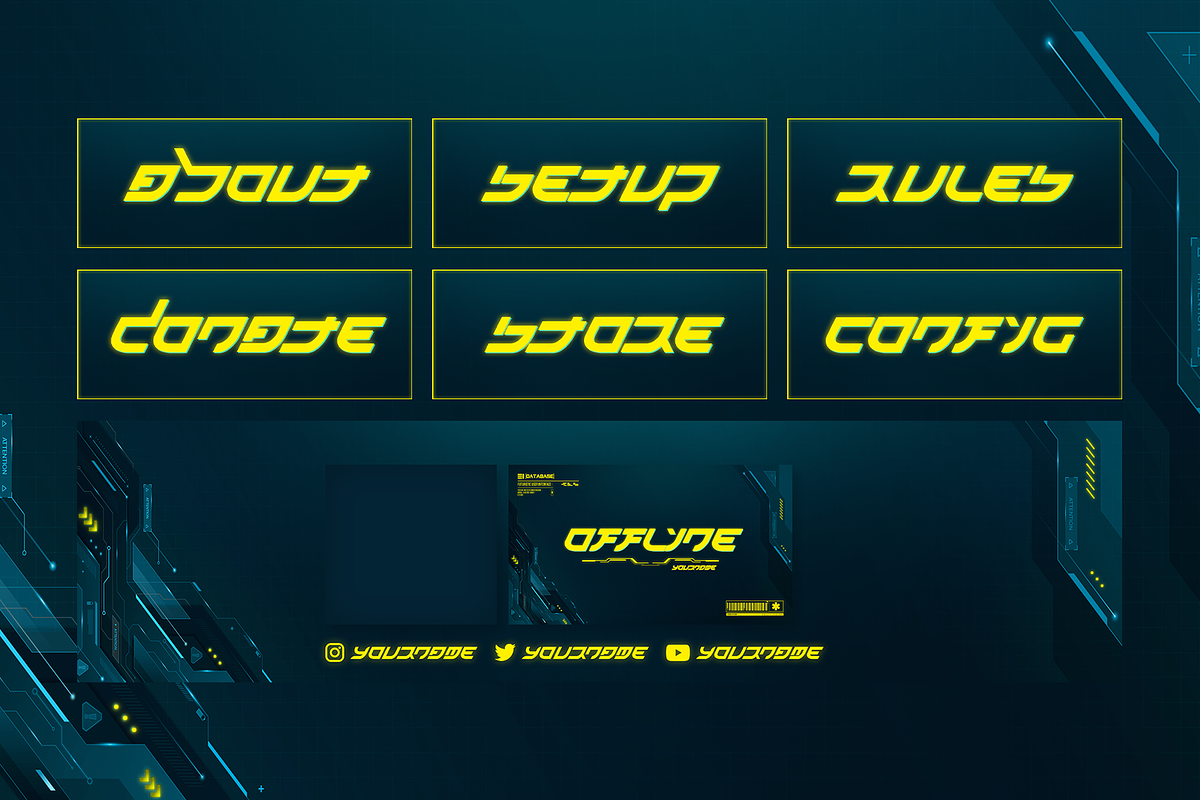 Cyberpunk Stream Overlay, a Templates & Theme by StreamSkins (Photo 3 of 4)