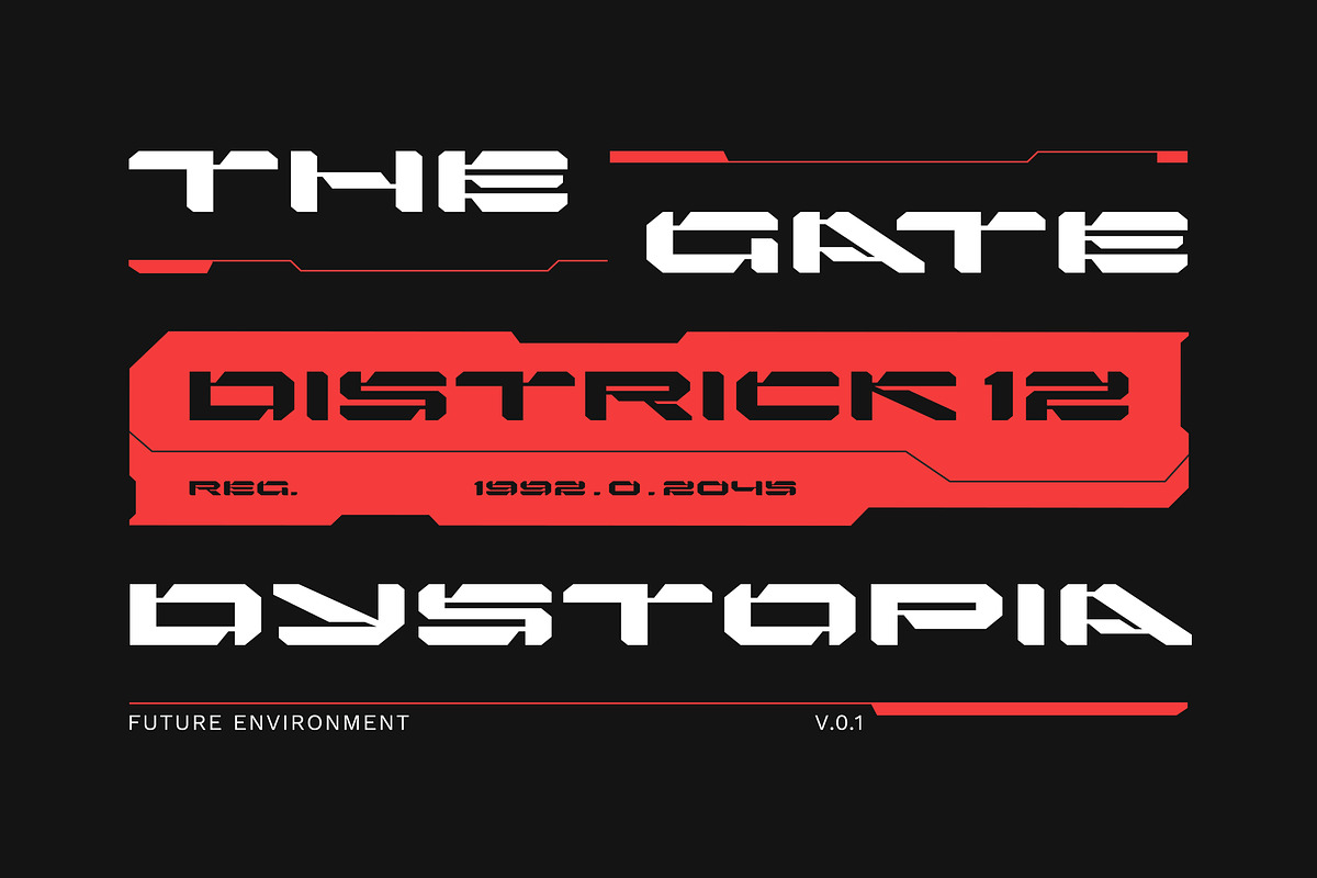 Vancord - Futuristic Display Font, a Font by Typia Nesia (Photo 3 of 14)