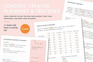 Content Creators Planners & Trackers