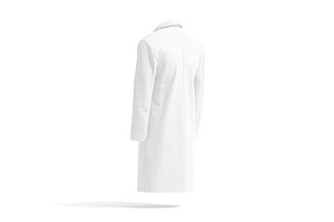 Men's White Wool Coat 3D Model