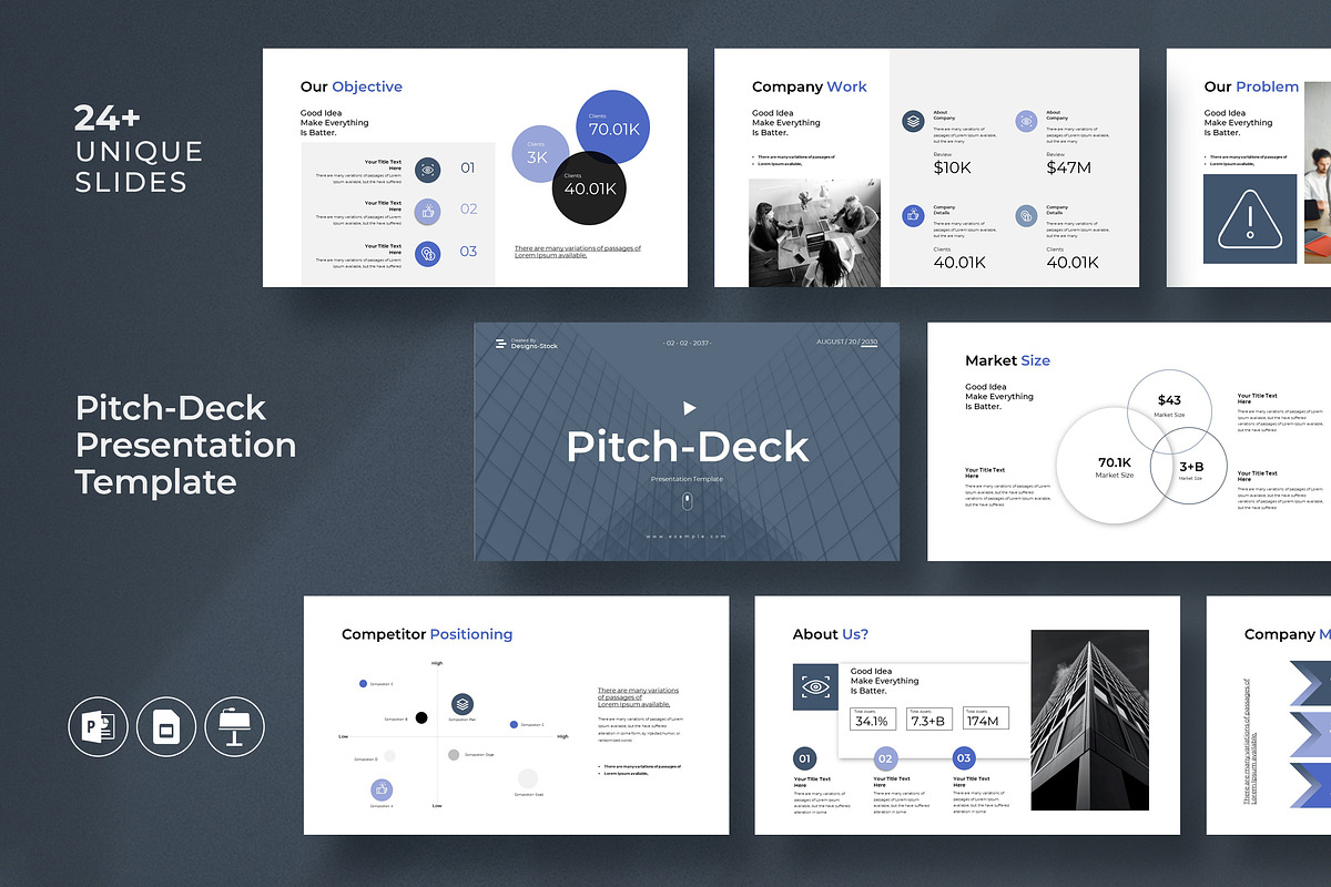 Pitch-Deck Presentation Template, a Presentation Template by Creative-Work (Photo 1 of 9)