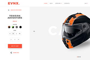 EVNX ECommerce Website PSD