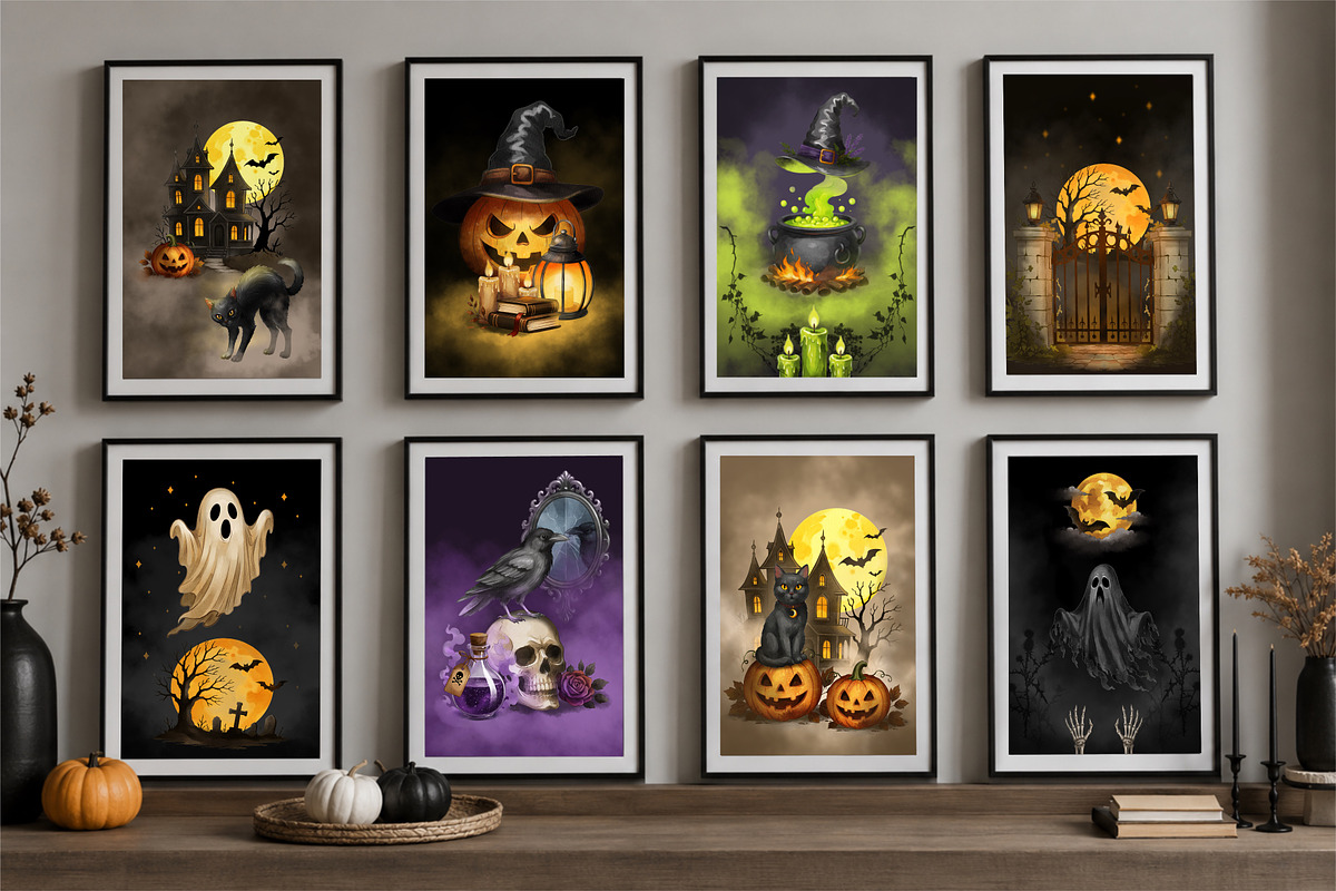 Halloween Watercolor Collection, a Seasonal Illustration by IrynaPanashii (Photo 11 of 19)