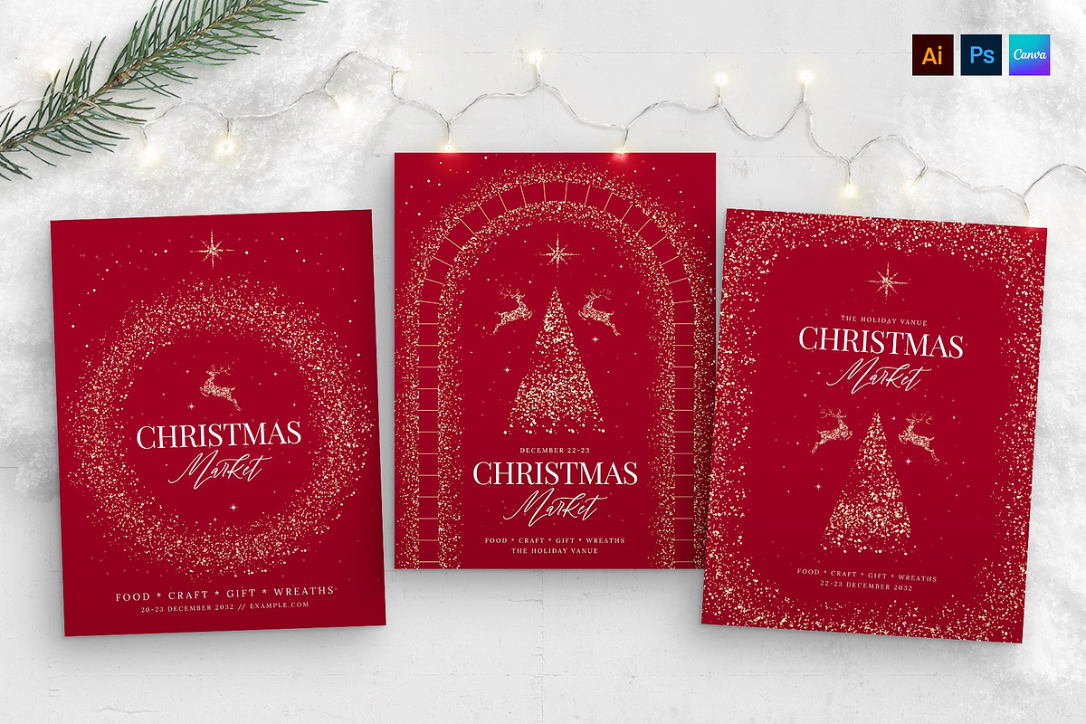 Luxury Christmas Flyer Template, a Flyer Template by BrandPacks (Photo 1 of 5)