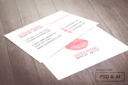 Makeup Artist - Business Card, a Business Card Template by Moon Starer Studio (Thumbnail 2 of 3)
