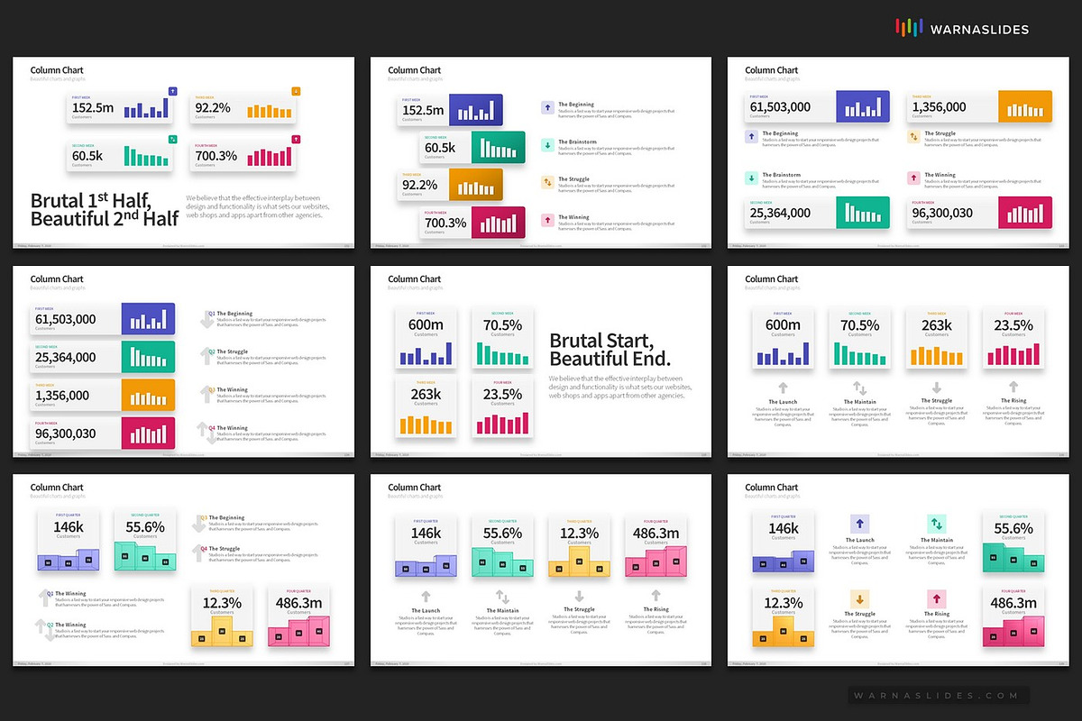 PowerPoint Charts & Graphs, a Presentation Template by Warna Works (Photo 19 of 40)