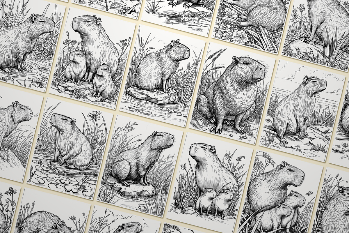 Beautiful Nature Coloring BUNDLE, an Illustration by Pix Cafe (Photo 5 of 13)