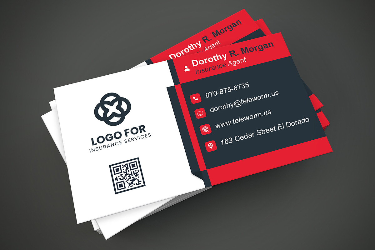 Double-Sided Business Card PSD preview 2