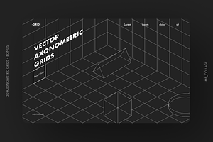 30 Vector Isometric Grids