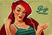Pin-up woman, an Illustration by Ira Cvetnaya (Thumbnail 1 of 3)
