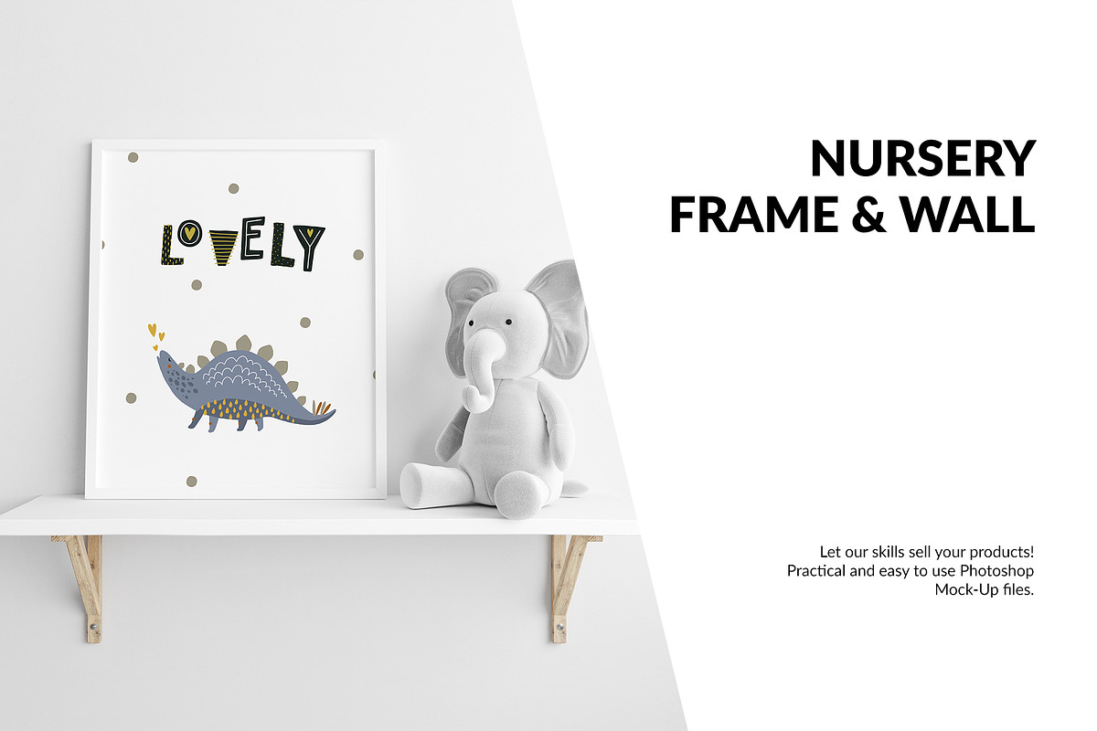 Nursery Wall & Frame Mockups, a Product Mockup by mock-ups (Photo 1 of 12)