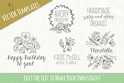 Sprigs & Blooms Clipart +Bonus Logos, an Object Graphic by The Pen and Brush (Thumbnail 5 of 7)