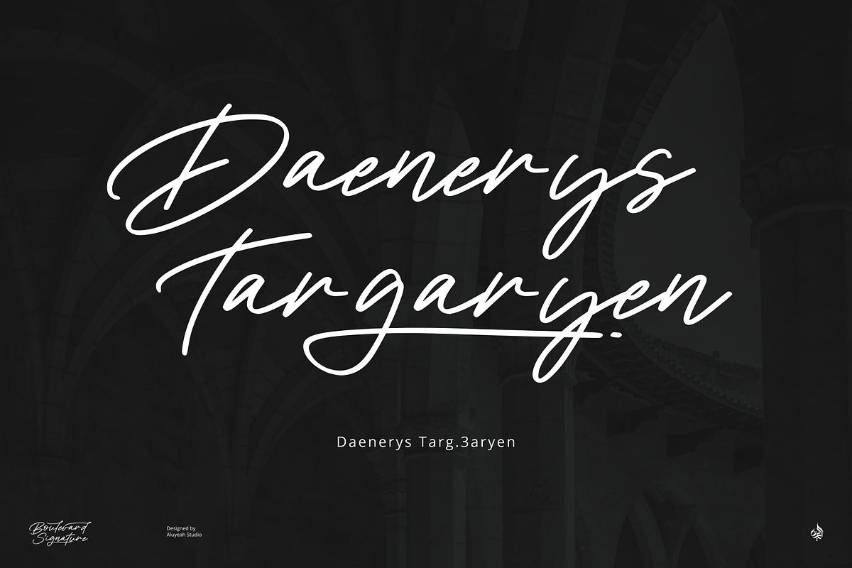 Boulevard Signature, a Handwritten Font by Aluyeah Studio (Photo 2 of 15)