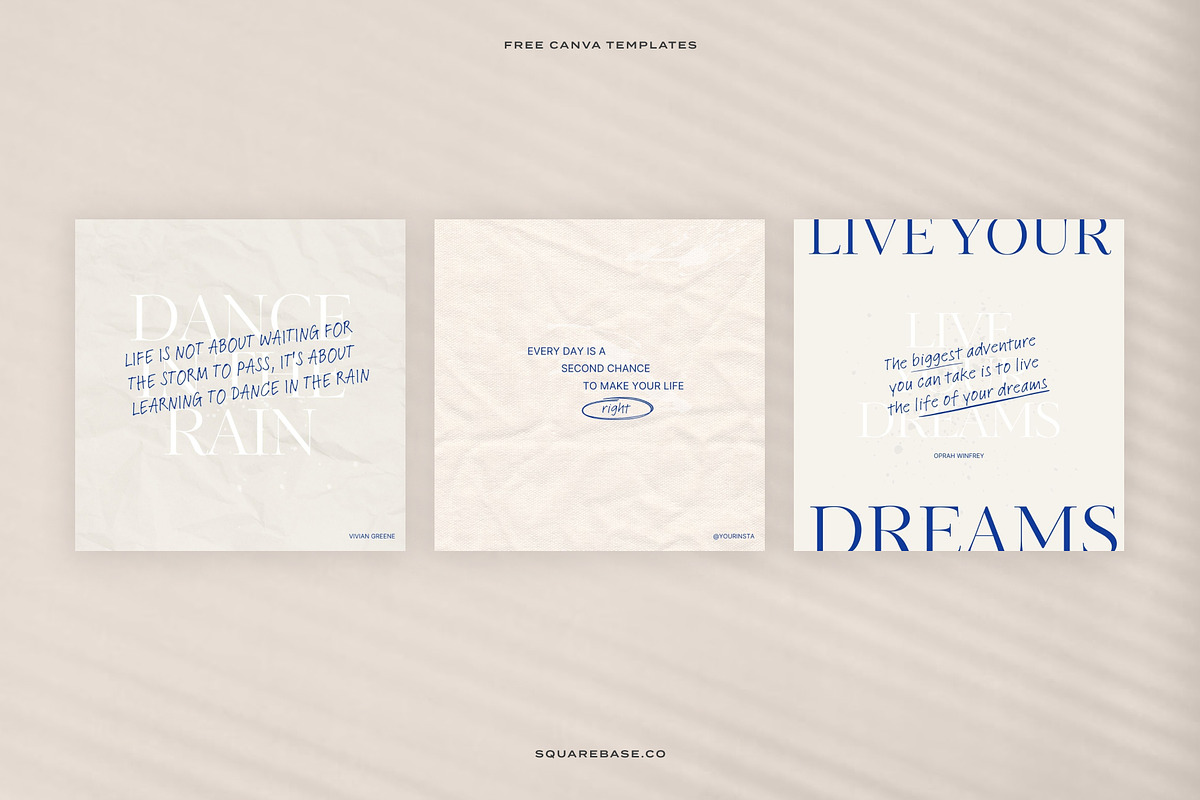 Inspirational Instagram Quotes Canva, a Social Media Template by Squarebase Templates (Photo 2 of 4)