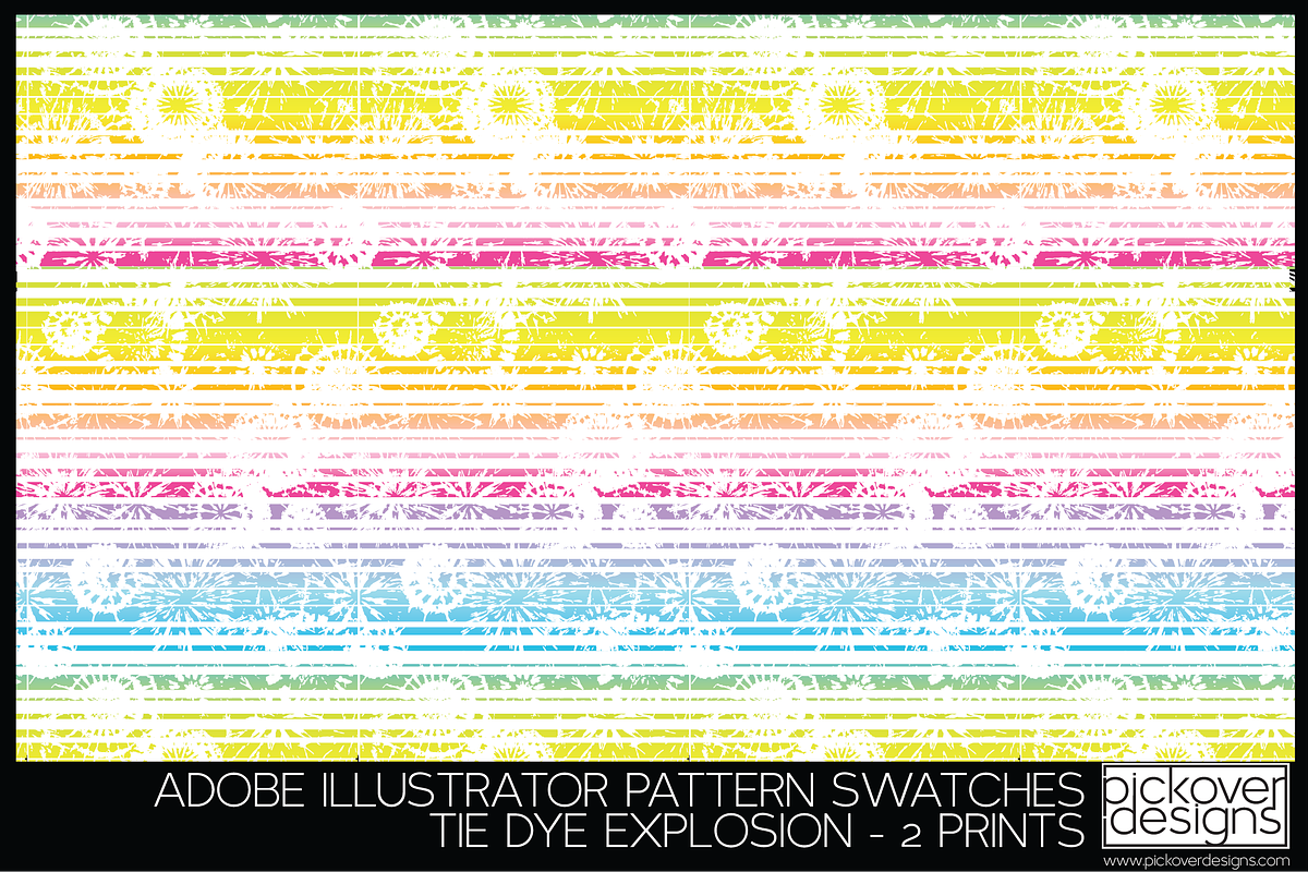 2 Tie Dye Explosion Swatches, a Pattern Graphic by Pickover Designs (Photo 3 of 3)