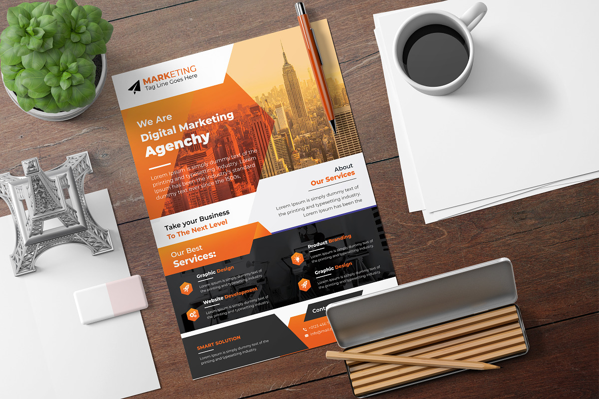 Corporate Theme Business Flyer, a Flyer Template by Graphiexperto (Photo 2 of 4)