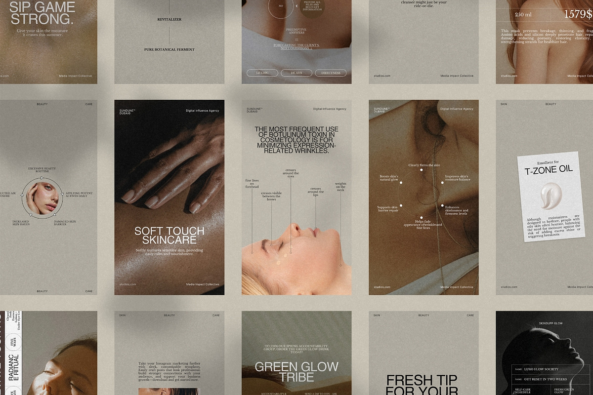 Aesthetic Skincare Canva Stories preview 6