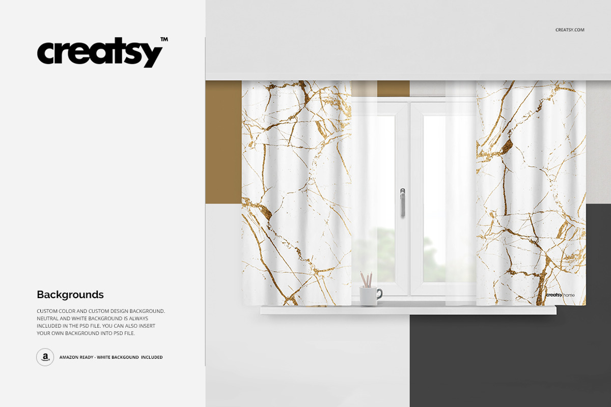 Short Curtain Mockup Set, a Product Mockup by Creatsy (Photo 3 of 5)