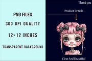 Pink girls Halloween Clipart, an Illustration by SinaCreation (Thumbnail 5 of 5)
