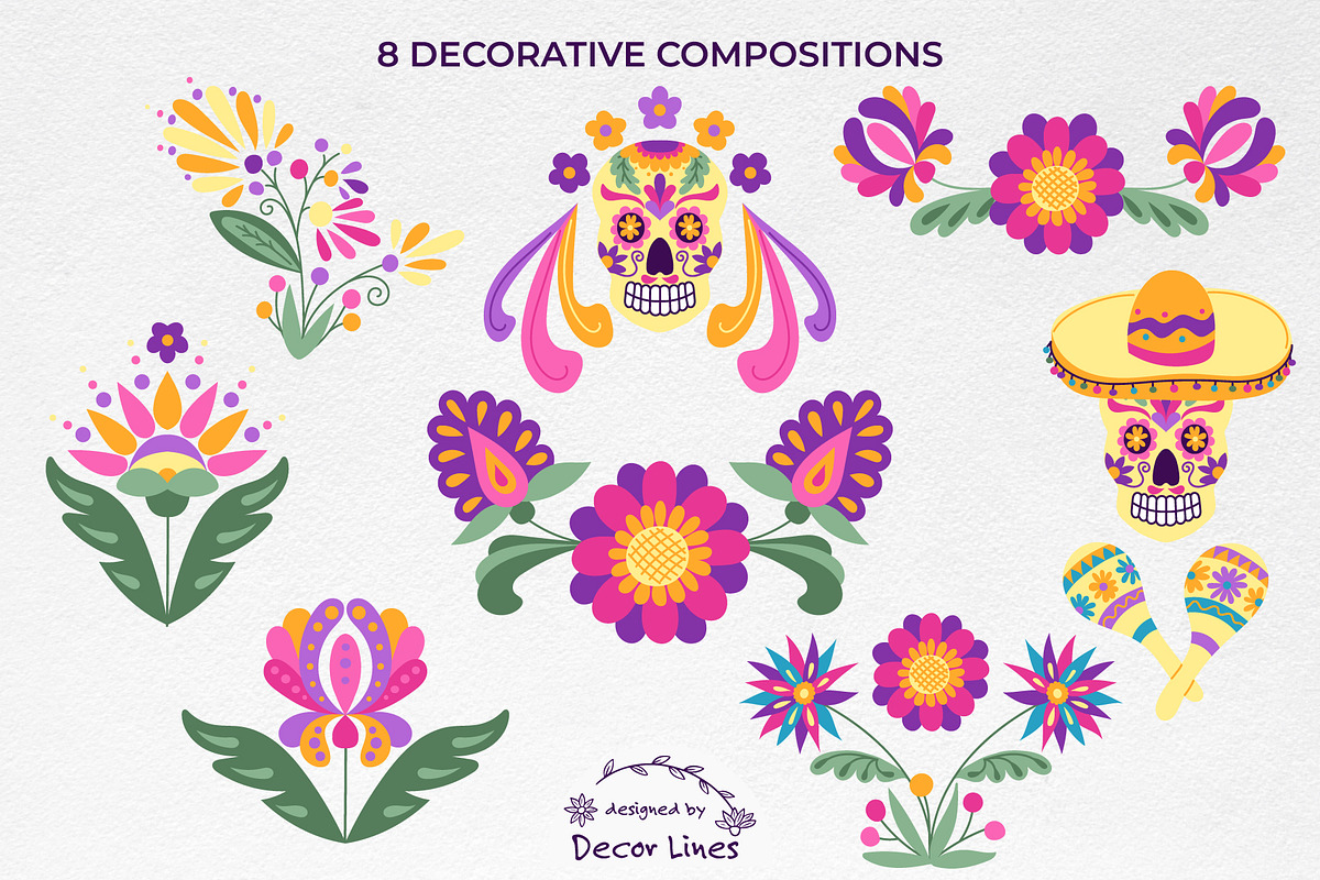 Mexican Folk Hand-Drawn Art, a Decorative Illustration by Decor Lines (Photo 4 of 10)