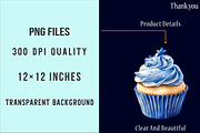 Watercolor Birthday Sweet Treats PNG, an Illustration by SinaCreation (Thumbnail 4 of 5)