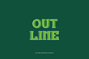 Batline Regular & Outline Serif Font, a Slab Serif Font by QR Design Studio (Thumbnail 3 of 8)