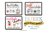 DRINKS BUNDLE Procreate Stamps, a Brush Add-On by Michelle Kirsch Creative (Thumbnail 1 of 18)