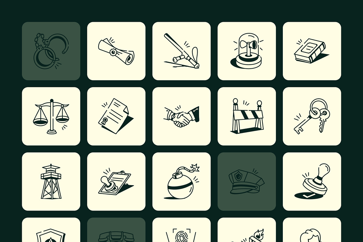 Court Drawing Art Set, an Outline Icon by Vectors Market (Photo 7 of 8)
