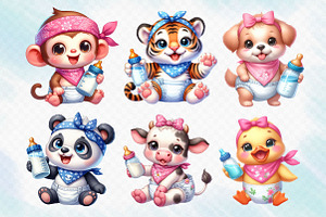 Baby Animal Sublimation Clipart