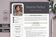 Resume Template + Cover Letter CV, a Resume Template by Klamp Studio (Thumbnail 1 of 8)