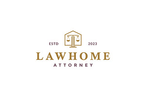 pillar law attorney firm house logo, a Branding & Logo Template by devastd