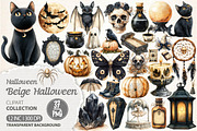 Beige & Black Halloween Clipart, an Illustration by Dream Creation (Thumbnail 1 of 7)