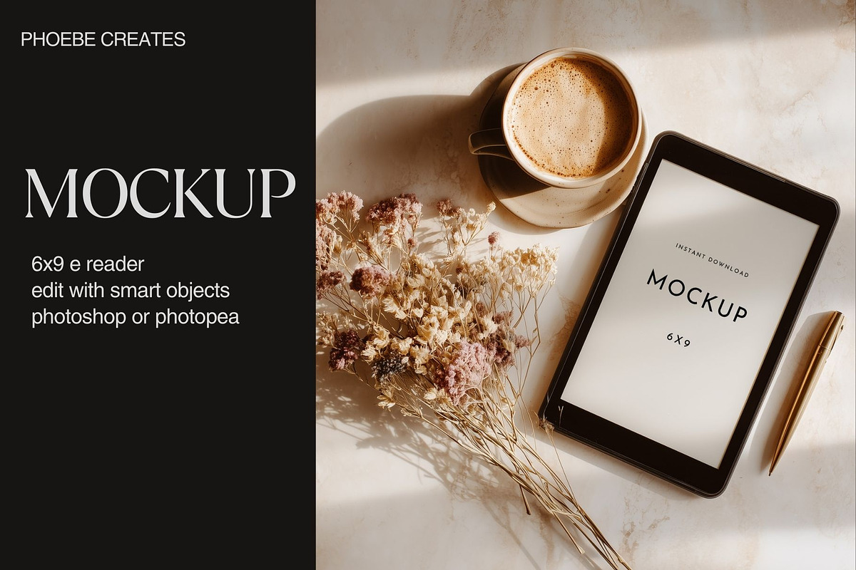 E-Reader / Kindle Mockup PSD – 6x9, a Mockup by PhoebeCreates (Photo 1 of 4)