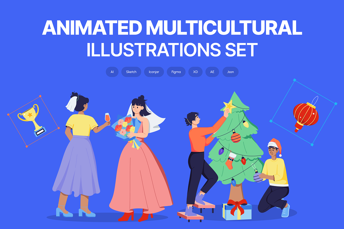 Animated Multicultural Illustrations, a Person Illustration by Prosymbols (Photo 1 of 11)
