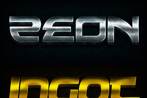 3D Metal Photoshop Text Styles, a Layer Style Add-On by Creativenauts