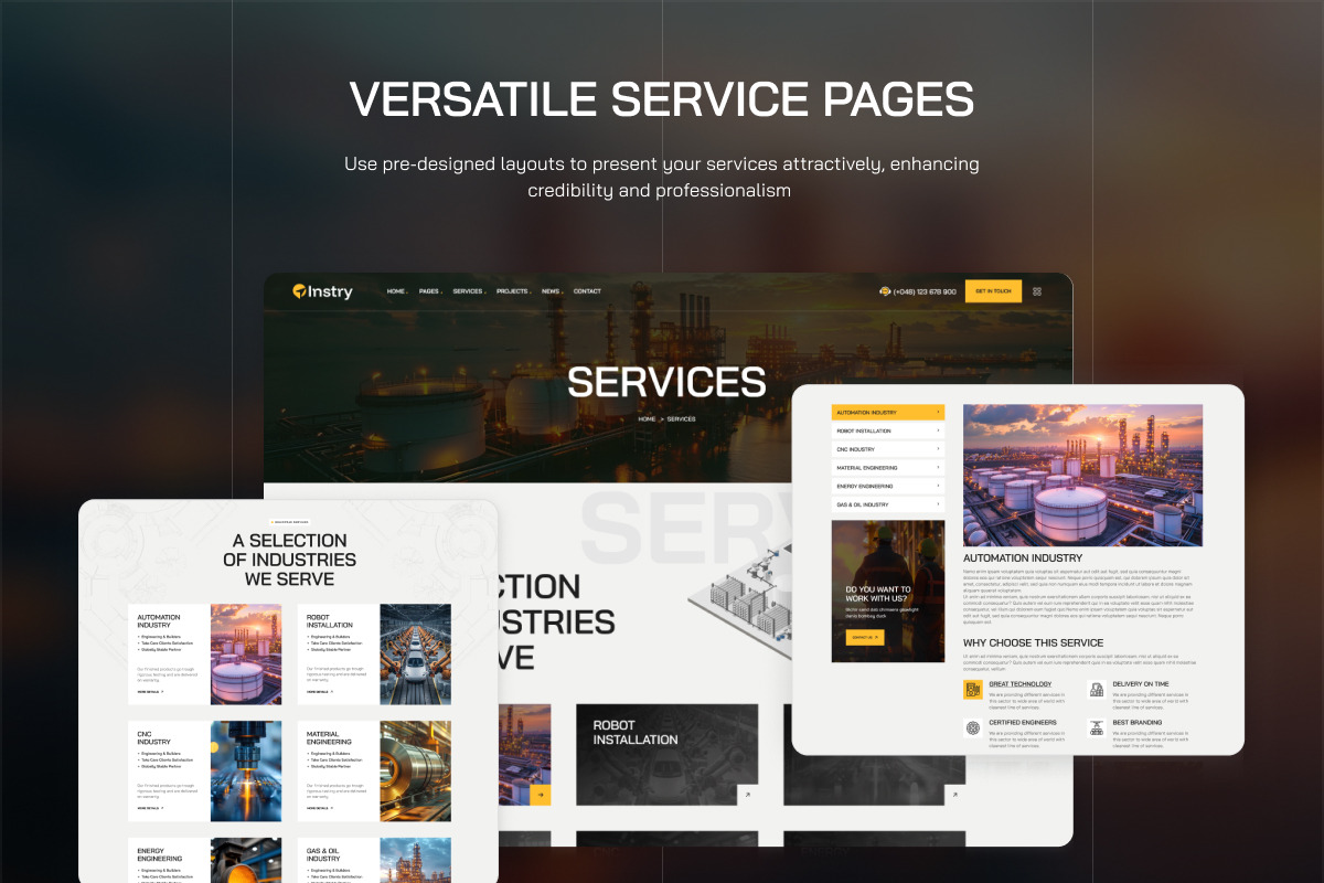 Instry – Industry & Factory Theme, a WordPress Template by Opal Wordpress Theme (Photo 4 of 7)