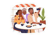 Lifestyle of happy black people set, a Person Illustration by Good Studio (Thumbnail 9 of 9)