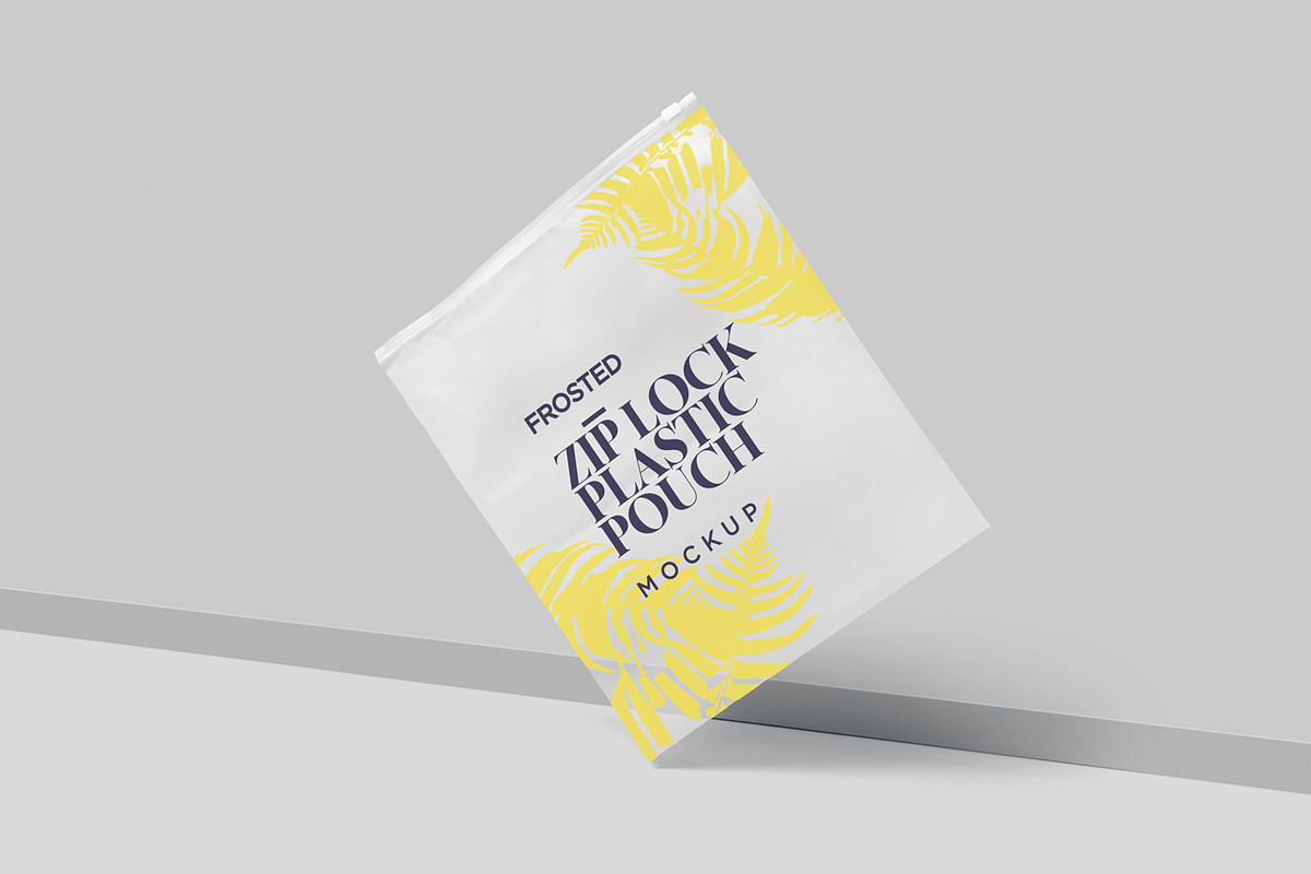 Frosted Zip Lock Plastic Bag Mockups, a Packaging Mockup by GfxFoundry (Photo 5 of 7)