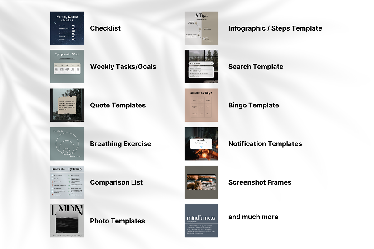 MOODY FALL Social Template Package, a Templates & Theme by Mille Sanders