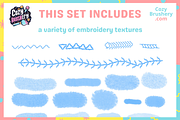 Procreate Embroidery Brushes, a Brush Add-On by Cozy Brushery (Thumbnail 4 of 6)